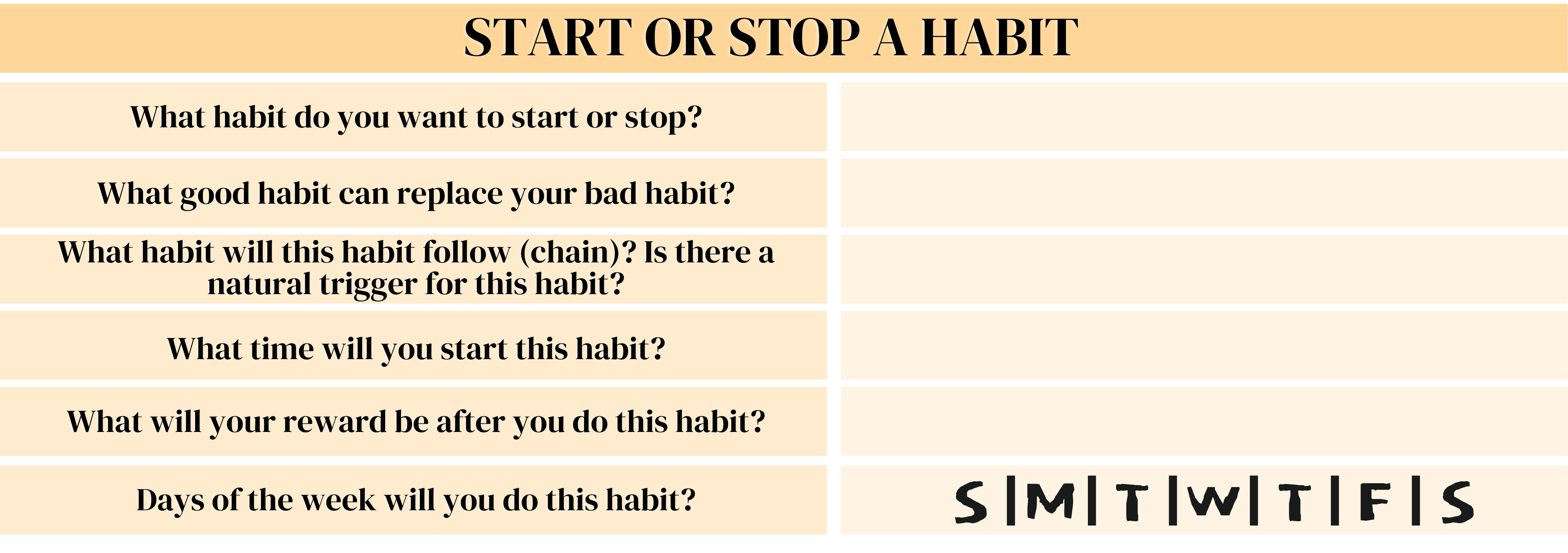 Stop or Start Any Habit